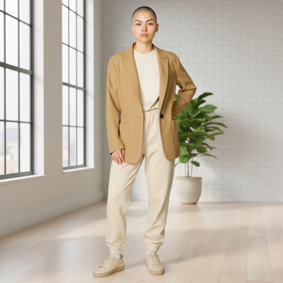 M.M. LaFleur Drawstring Waist Pale Yellow Blazer Size 12 - Picture 16 of 16